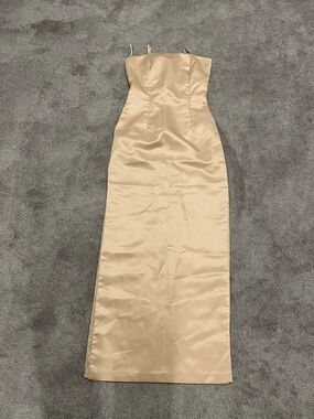 Satin Dress in Champagne